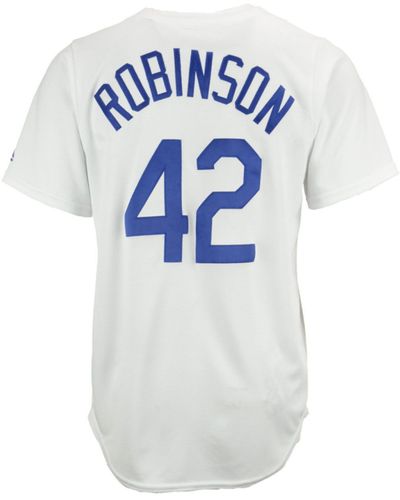 Majestic Men's Jackie Robinson Brooklyn Dodgers Cooperstown Replica Jersey - White