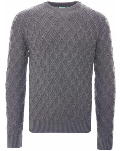 None Of The Above Nota Diamond Textured Jumper - Grey
