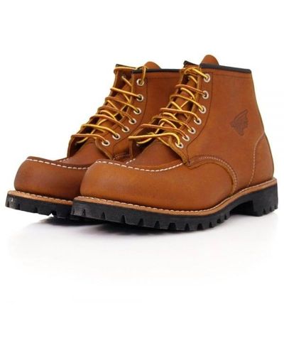 Red Wing Moc Lug Oro-Iginal Leather Light Brown Boot 8147 - Red