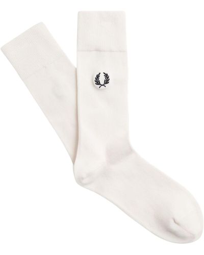 Fred Perry Classic Laurel Wreath Sock - White