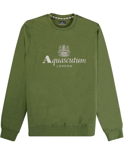 Aquascutum Large Logo Sweatshirt - Green