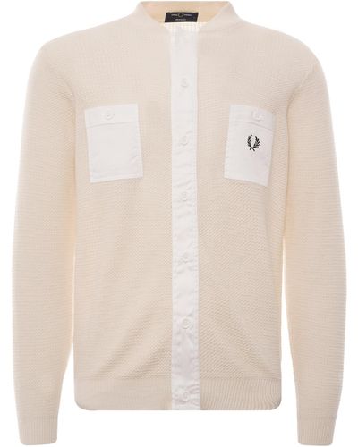 Fred Perry Woven Pocket Cardigan - Multicolour