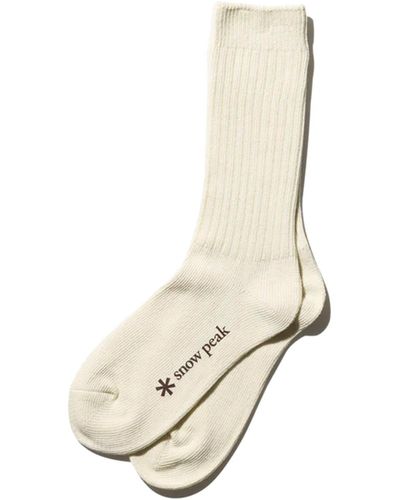 Snow Peak Recycled Cotton Socks - Natural