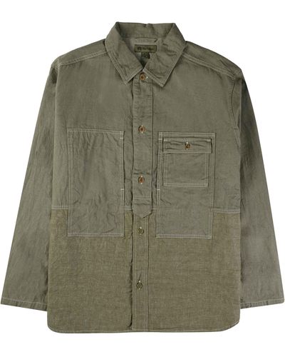 Nigel Cabourn Utility Shirt Type 2 10oz Denim- Green