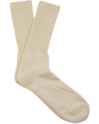 Anonymous Ism Organic Cotton Pile Middle Crew Socks - Natural
