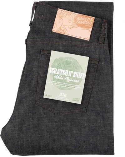 Naked & Famous Naked & Famous Denim Weird Guy Scratch-n-sn - Black