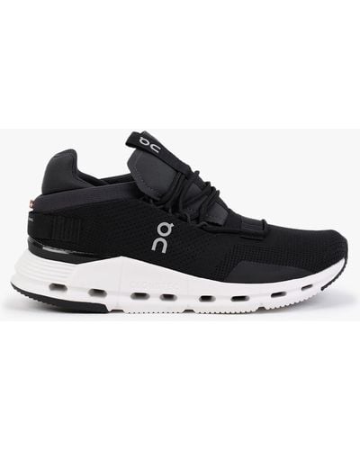 On Shoes Cloudnova Phantom White Sneakers - Black