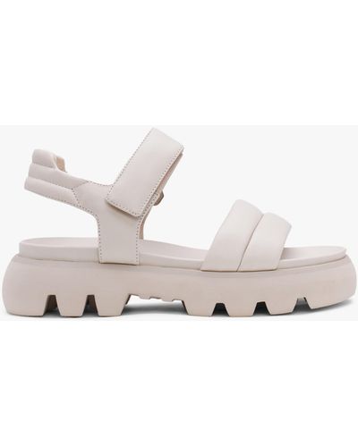 Kennel & Schmenger Skill Almond Leather Chunky Sandals - White