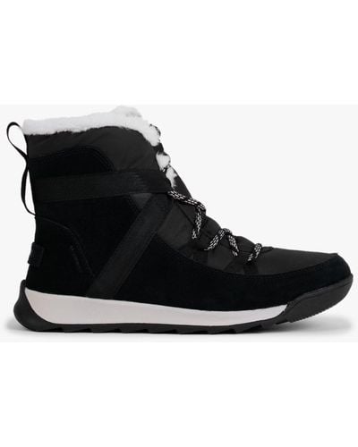 Sorel Whitney Ii Fluffy Black Suede Shearling Boots