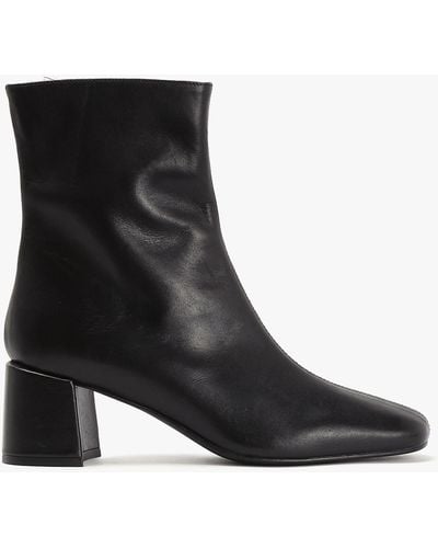 Daniel Laney Black Leather Block Heel Ankle Boots