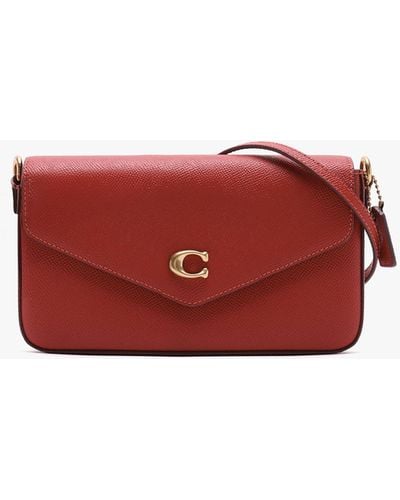 Coach Dark Red Leather Shoulder Bag | Shoulder bag, Brown coach purse,  Leather shoulder bag