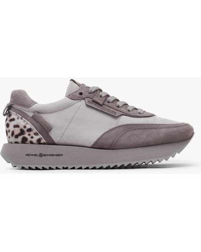 Kennel & Schmenger Flash Grey Multi Nubuck Leopard Sneakers