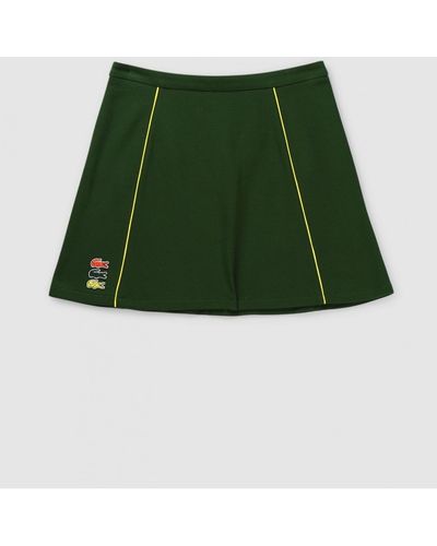 Lacoste S Heritage Tennis Skirt With Triple Croc - Green
