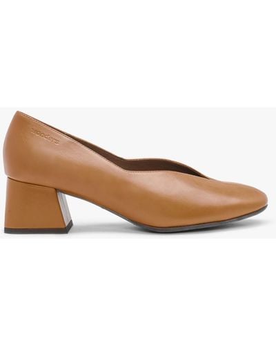 Wonders Waltz Tan Leather Court Shoes - Brown
