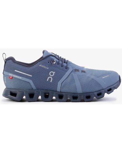 On Shoes Cloud 5 Waterproof Metal Navy Sneakers - Blue