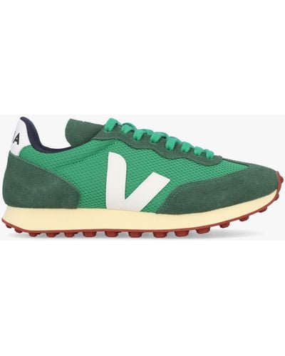 Veja Rio Branco Mesh And Leather Sneakers - Green