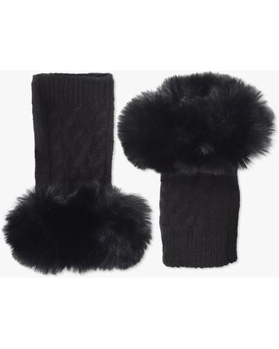 Daniel Black Faux Fur Fingerless Gloves