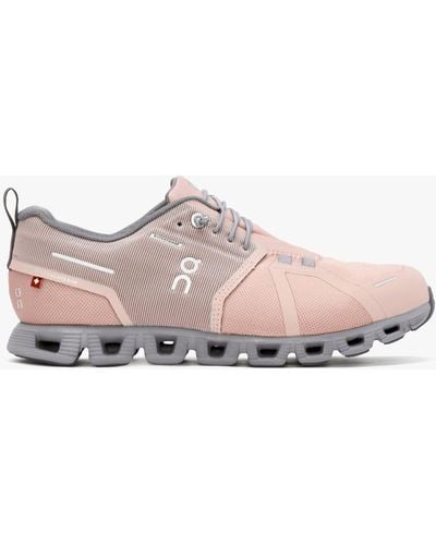 On Shoes Cloud 5 Waterproof Rose Fossil Sneakers - Pink