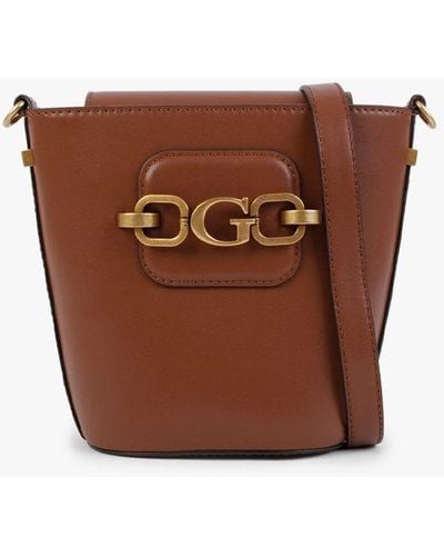 Guess Hensely Whiskey Cross-body Bucket Bag - Brown