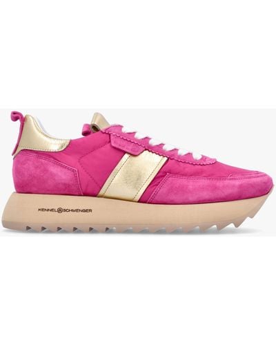 Kennel & Schmenger Pitch Pop Pink Suede Sneakers