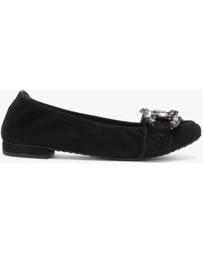 Kennel & Schmenger Malu Jewel Embellished Black Smoke Suede Court Shoes