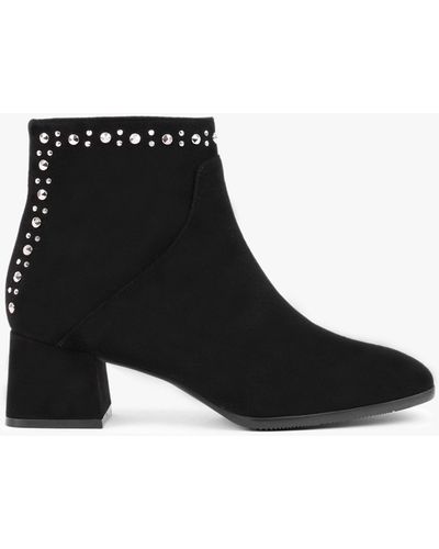 Lizzie black suede 2025 studded ankle boots