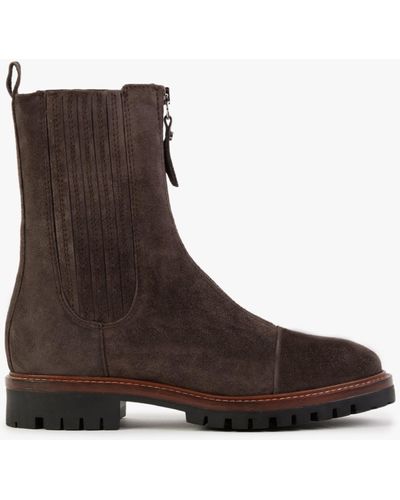Alpe Truffle Brown Suede Calf Boots