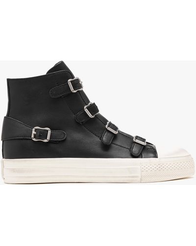 Ash Virgin Black Leather High Top Trainers