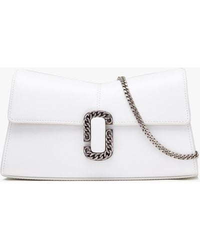 Marc Jacobs The St. Marc Convertible White Leather Clutch Bag