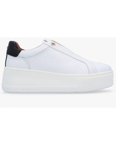 Moda In Pelle Auben White Leather Flatform Sneakers