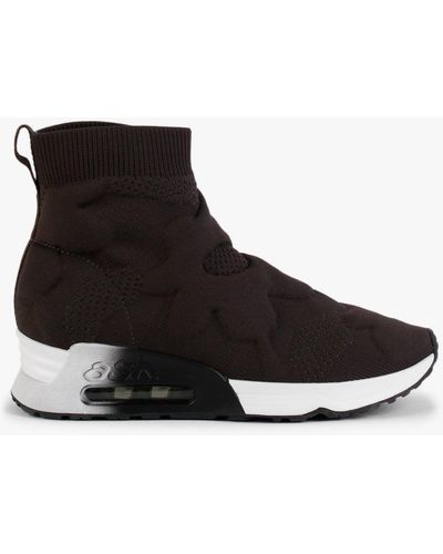 Ash Lips Flower Military Recycled Knit Sneakers - Brown