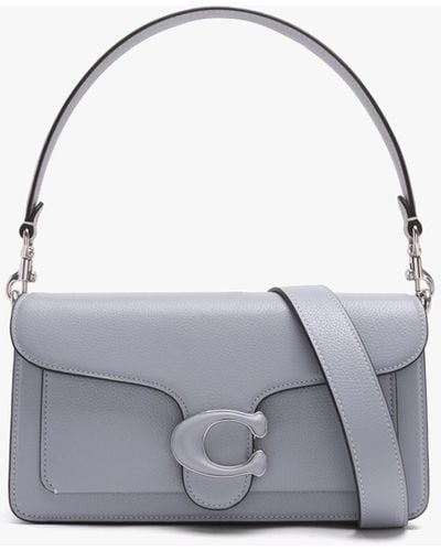 COACH Tabby 26 Gray Blue Leather Shoulder Bag