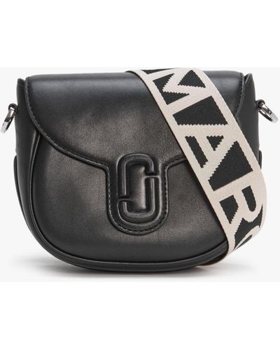 Marc Jacobs The J Marc Small Black Leather Saddle Bag