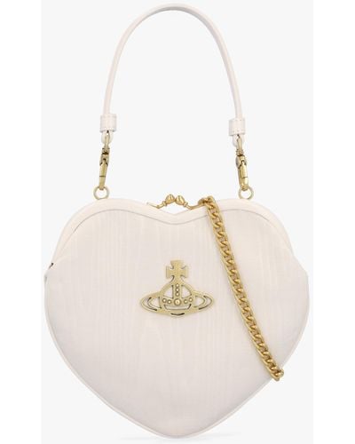 Vivienne Westwood Belle Cream Heart Frame Cross-body Bag - White