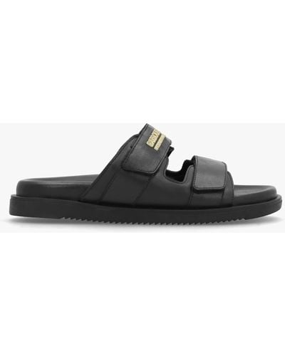 Barbour Whitson Black Leather Sandals