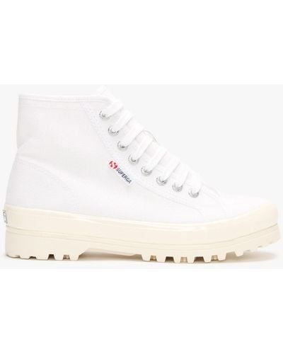 Superga 2341 Alpina Shiny Gum White High-top Sneakers