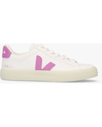 Veja Campo Chromefree Leather Extra White Mulberry Trainers - Pink