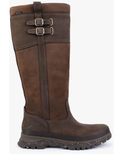Ariat Moresby Tall Java Leather Waterproof Knee Boots - Brown