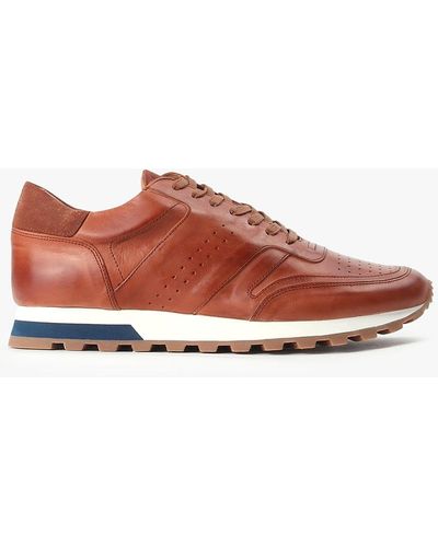 Oliver Sweeney Men's Orjais Tan Leather Trainers - Brown