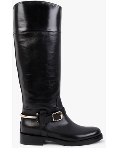 Daniel Nospur Black Leather Stirrup Ridding Boots