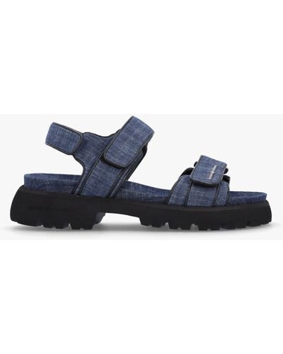 Kennel & Schmenger Skill Indigo Denim Chunky Sandals - Blue