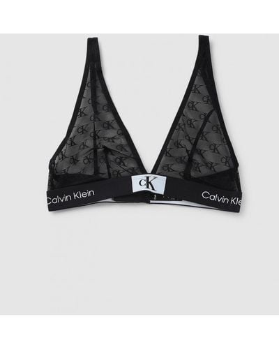 1996 Logo Lace Unlined Bralette by Calvin Klein Online, THE ICONIC
