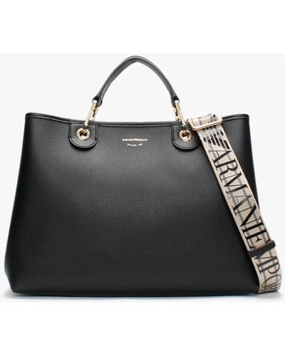 Emporio Armani Myea Medium Shopping Bag - Black