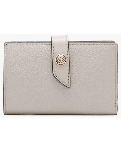 Michael Kors Small Pebbled Light Sand Leather Wallet - Natural