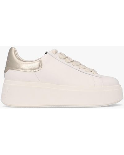 Ash Moby Gardenia Gold Leather Trainers - Natural