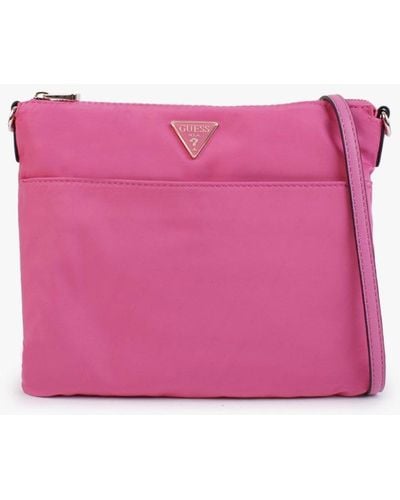 Guess Eco Gemma Vivid Rose Cross-body Bag - Pink