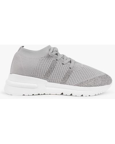Daniel Bucky Gray Sparkle Knitted Sneakers