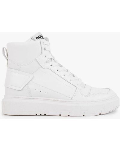 DKNY Mayzi White Leather High Top Trainers