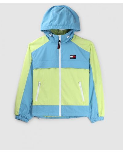 Tommy Hilfiger Womens Skysail Zip-up Windbreaker In Skysail - Blue