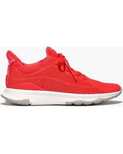 Fitflop Vitamin Ffx Knit Neon Orange Red Sneakers